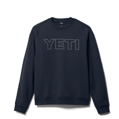 YETI™ Logo Block Fleece Crew Neck Navy
