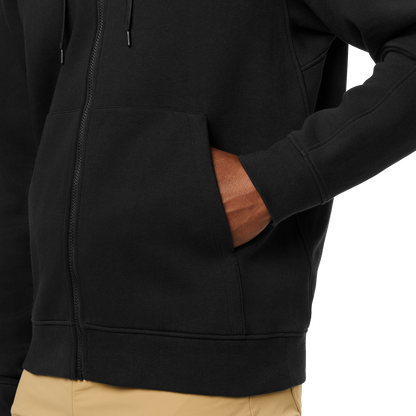 YETI Logo Badge Full Zip Hoodie Black