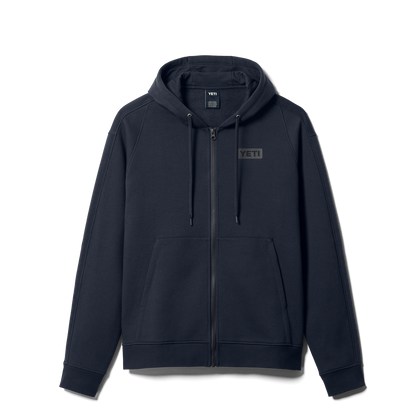YETI Logo Badge Full Zip Hoodie Navy