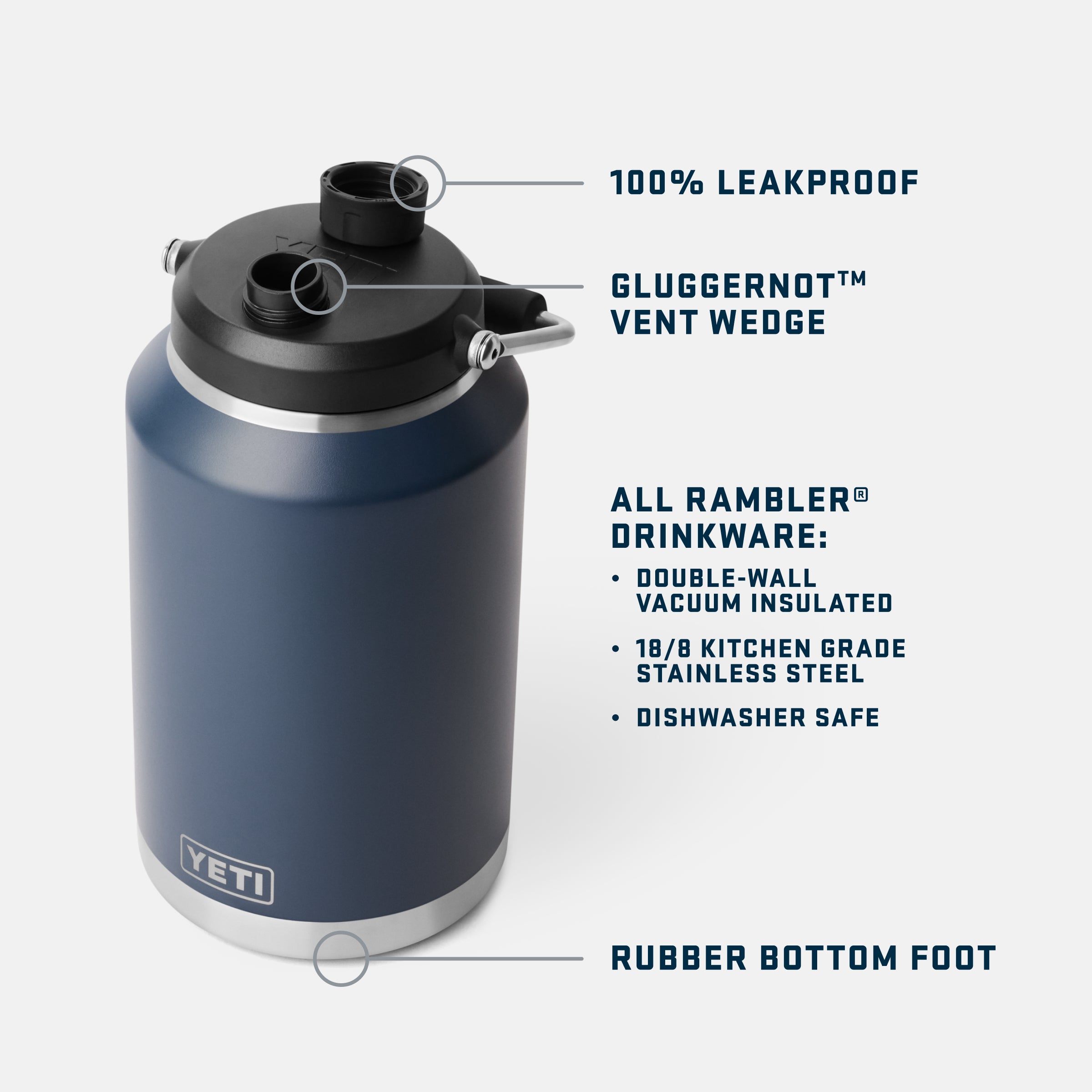 新品 YETI イエティ Rambler one gallon jug YETI Rambler One Gallon Jug - Hike & Camp