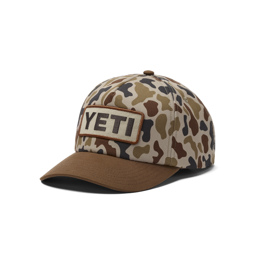 YETI® Logo Camo Woven Flat Brim Snapback