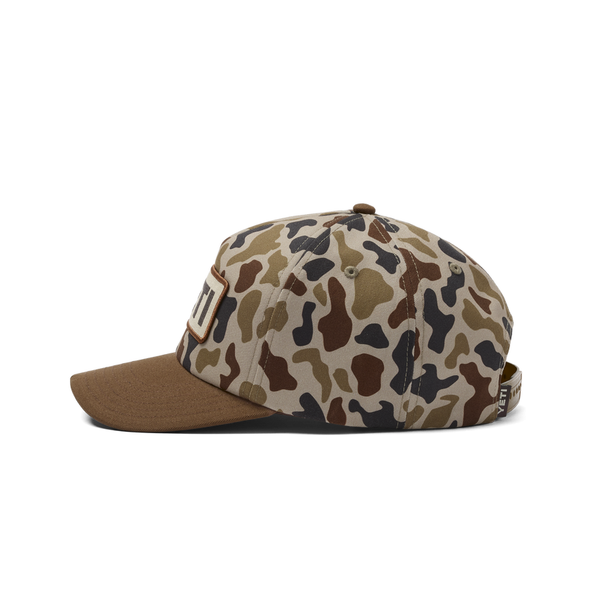 YETI® Logo Camo Woven Flat Brim Snapback