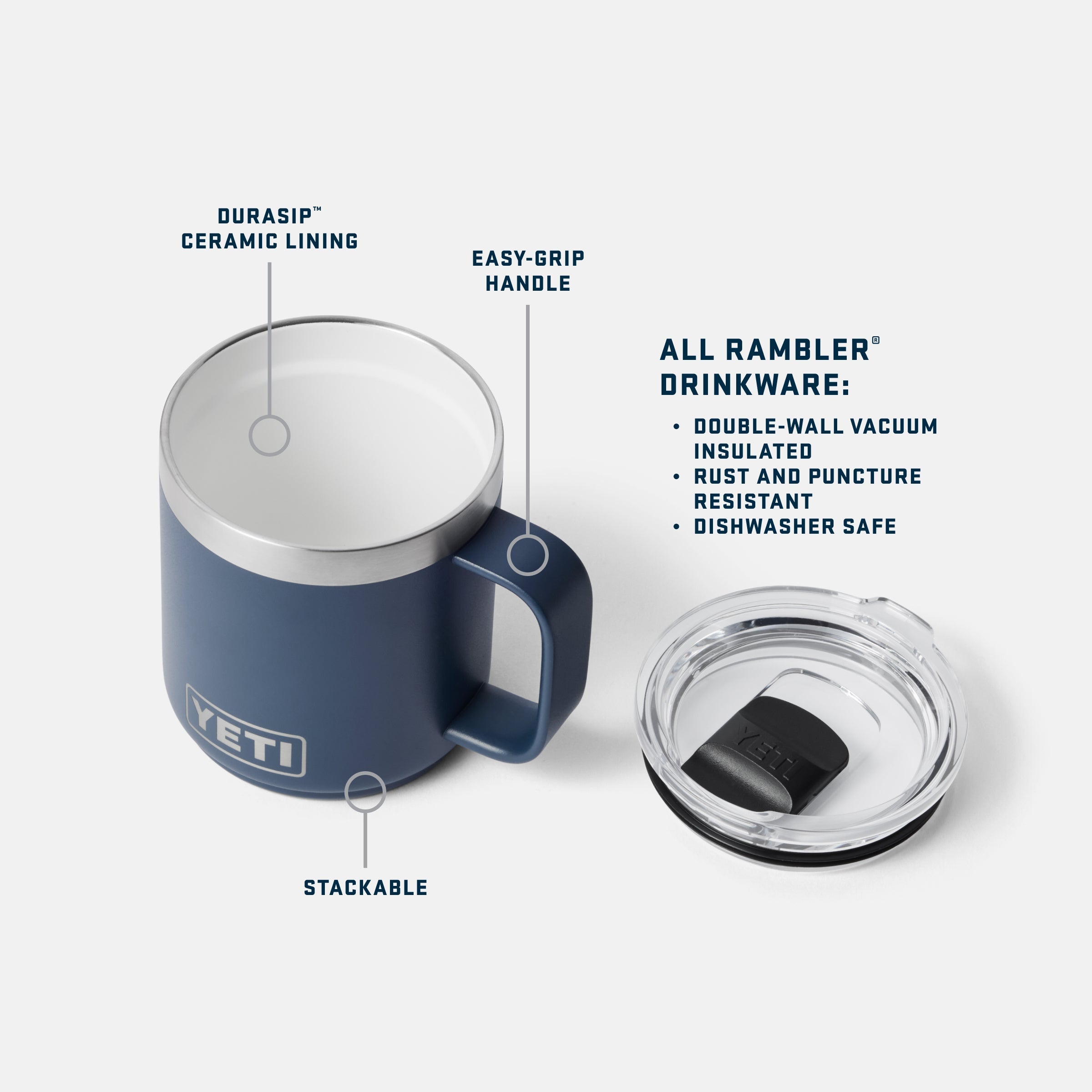 Rambler® 10 oz (295 ml) Stackable Mug – YETI EUROPE