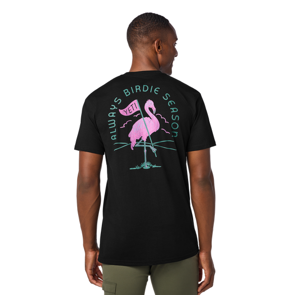 YETI Flamingo Short Sleeve T-Shirt Black