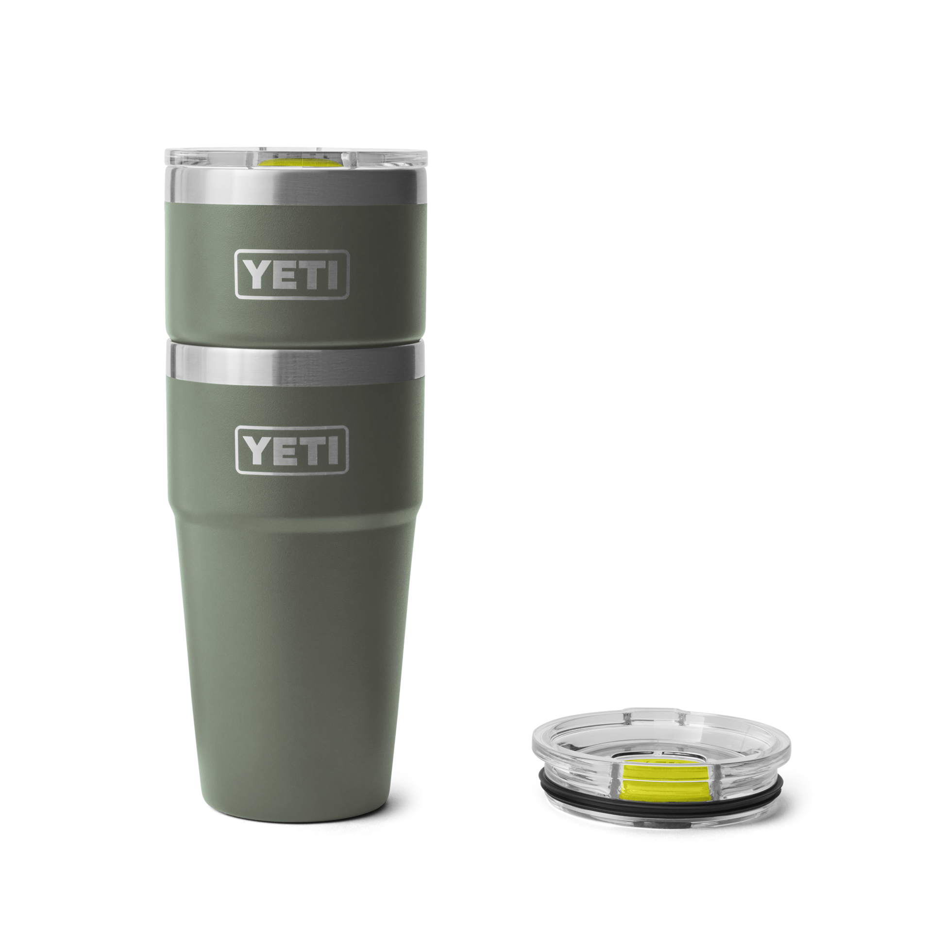 YETI Rambler® 20 oz (591 ml) Stackable Cup Camp Green / Firefly Yellow