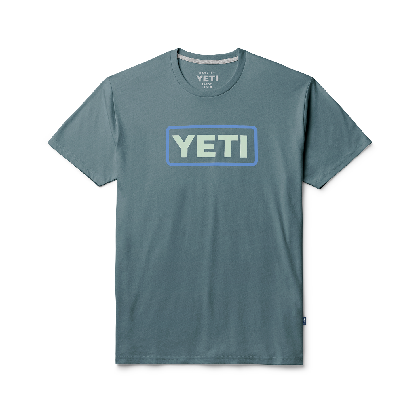 YETI Logo Badge Premium Short Sleeve T-Shirt Indigo