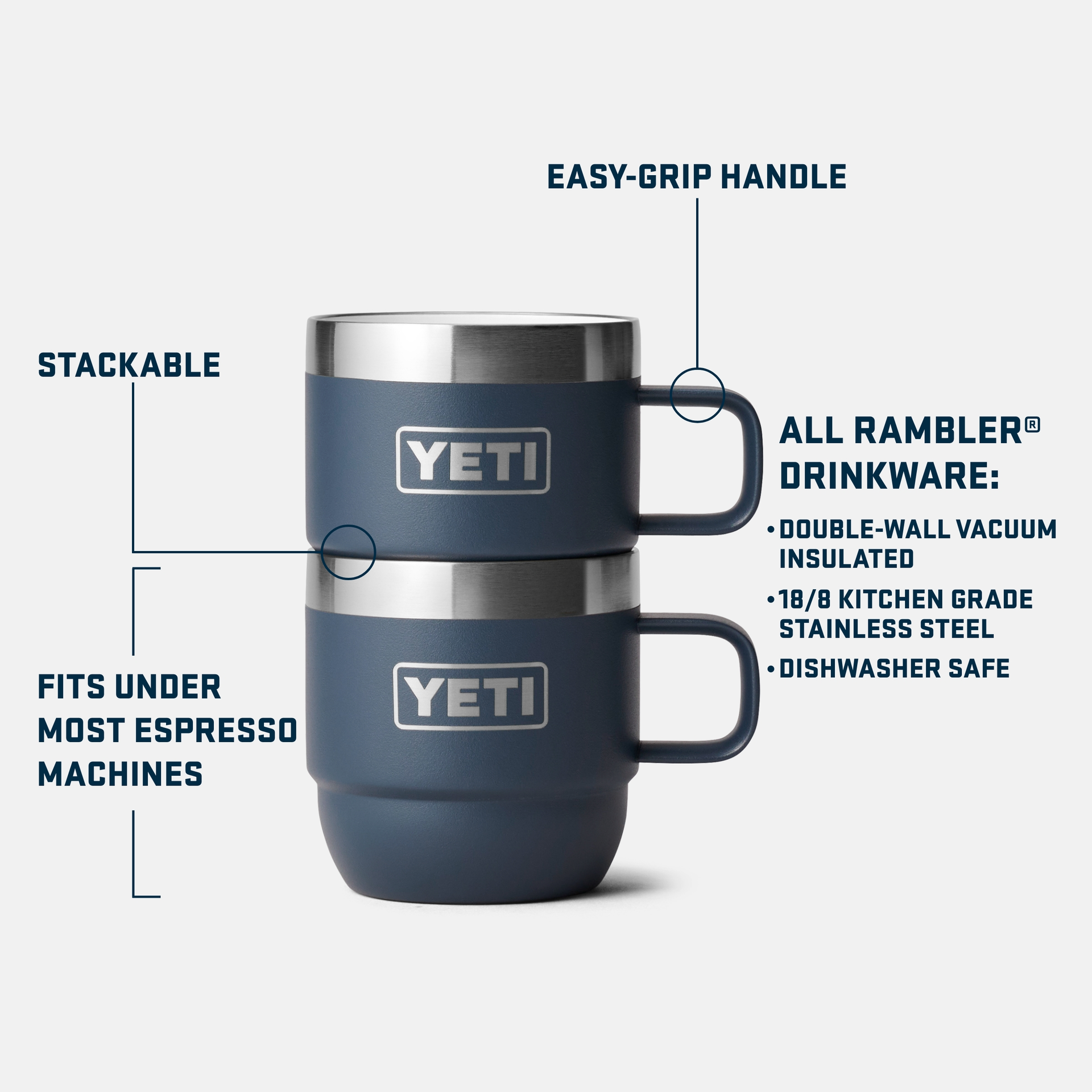 YETI® Rambler® 6 oz (177 ml) Stackable Mugs – YETI EUROPE YETI® Rambler® 6 oz (177 ml) Stackable Mugs – YETI EUROPE
