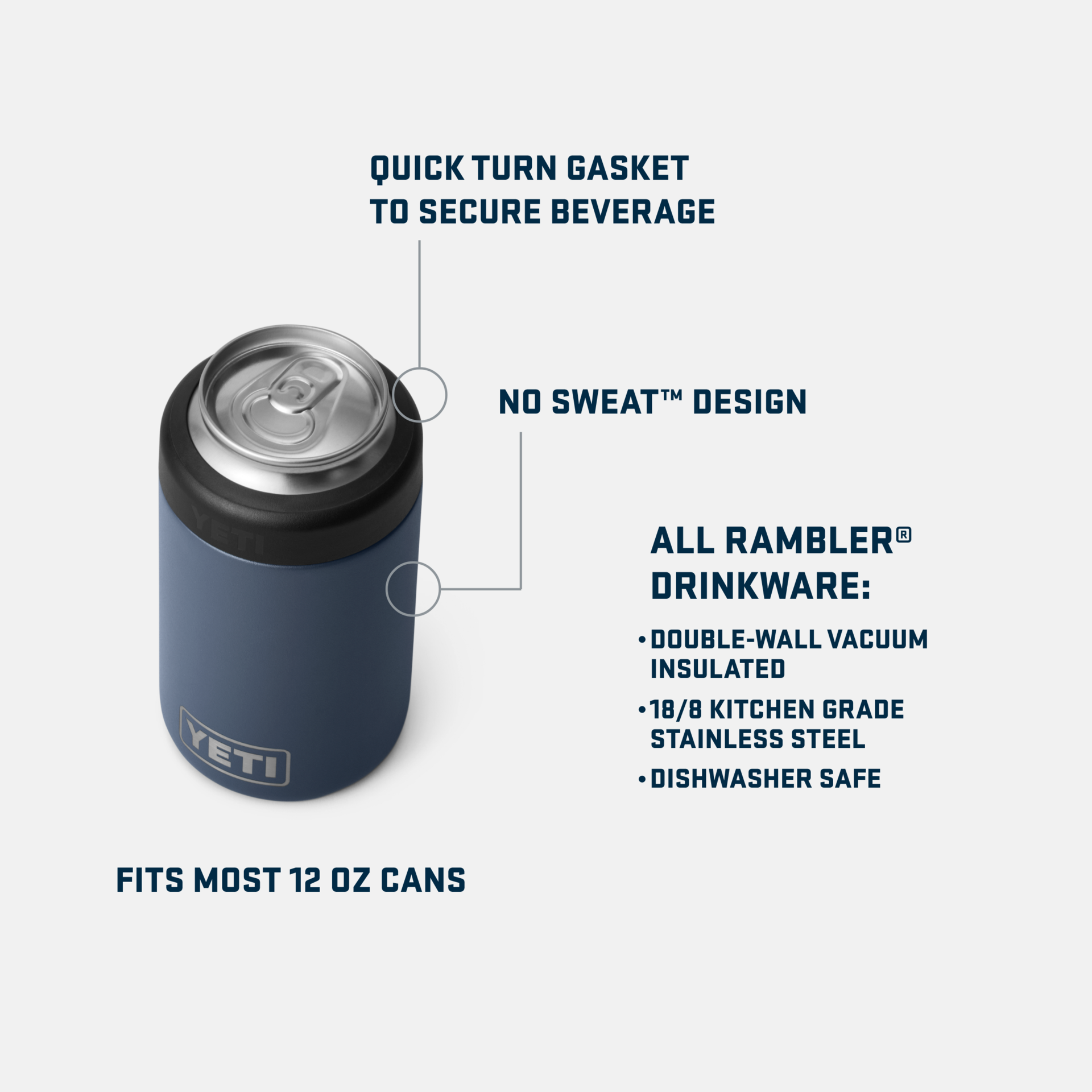 Amazon.com: YETI Rambler 12 oz. Colster Slim Can Insulator