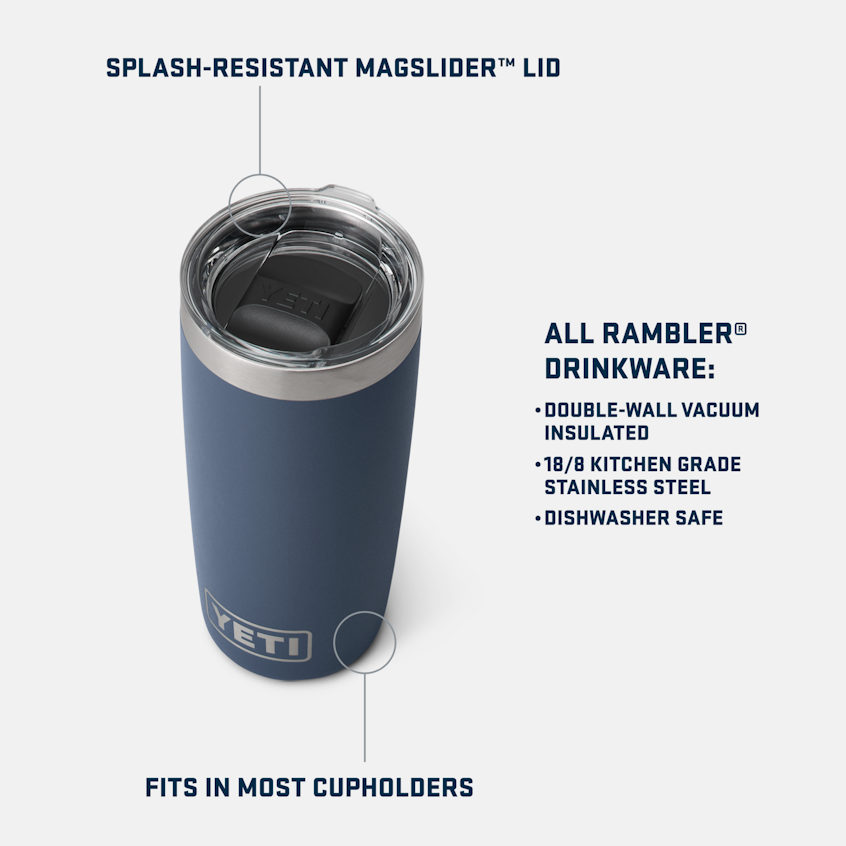 YETI Rambler® 10 oz (296 ml) Tumbler Rescue Red