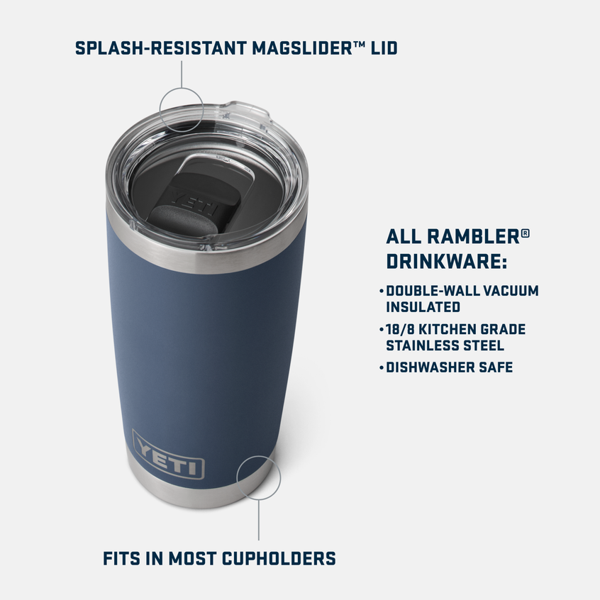 YETI Rambler® 20 oz (591 ml) Tumbler Charcoal