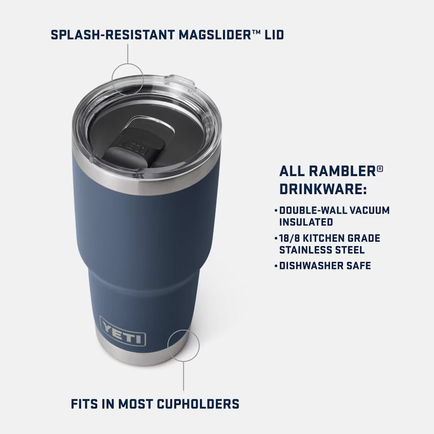 New Authentic YETI 30oz Rambler store - Aquifer Blue