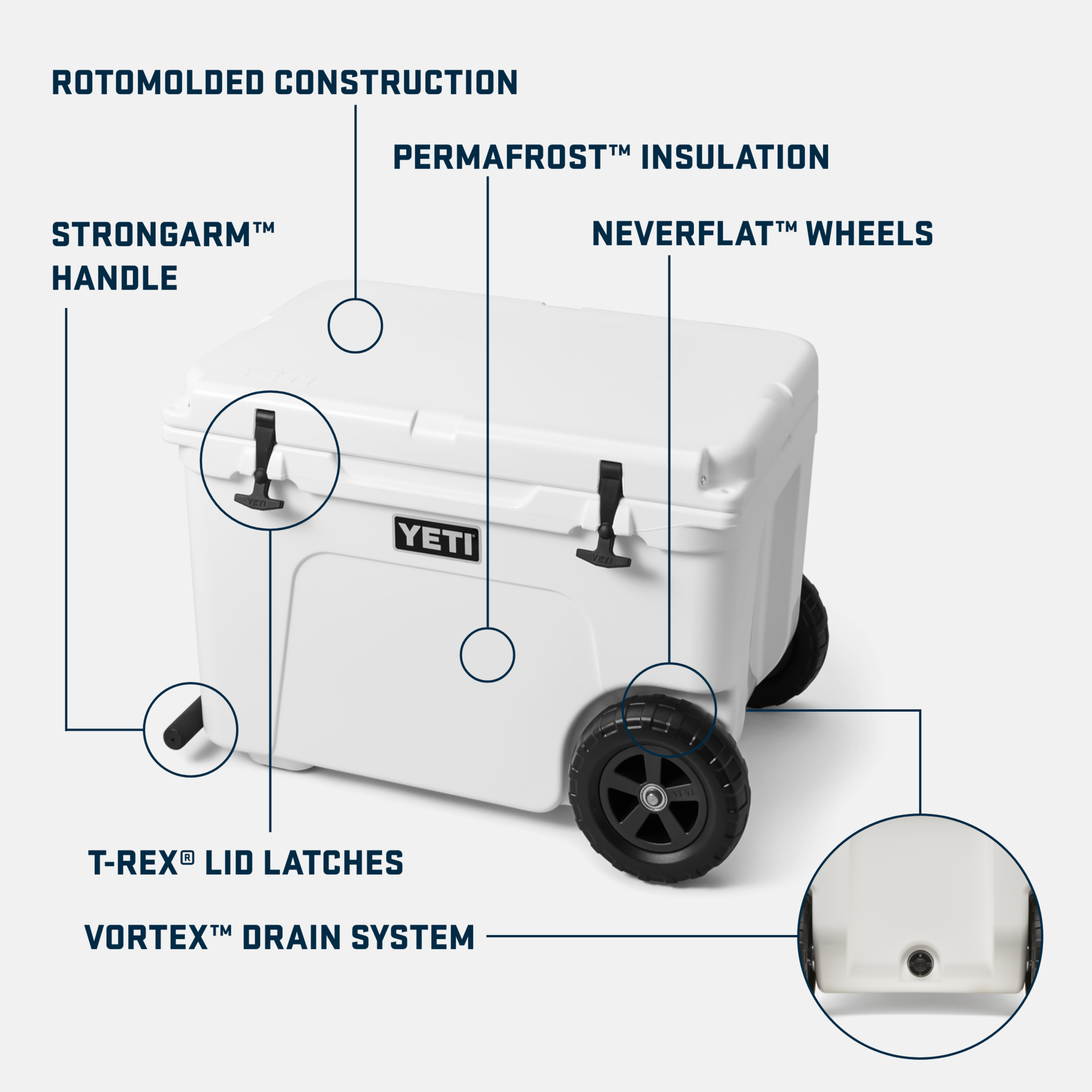 YETI Tundra Haul® Wheeled Cool Box Rescue Red