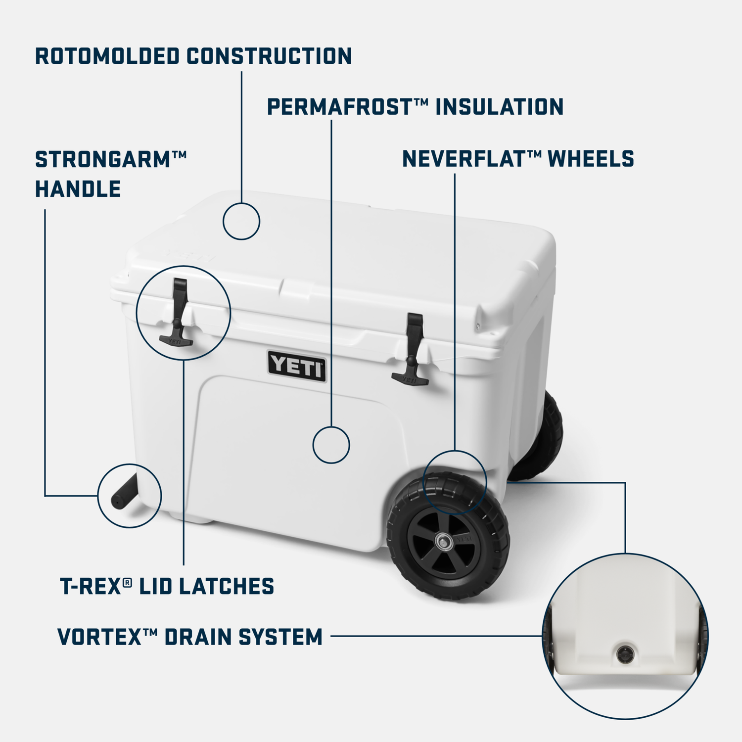 YETI Tundra Haul® Wheeled Cool Box Navy