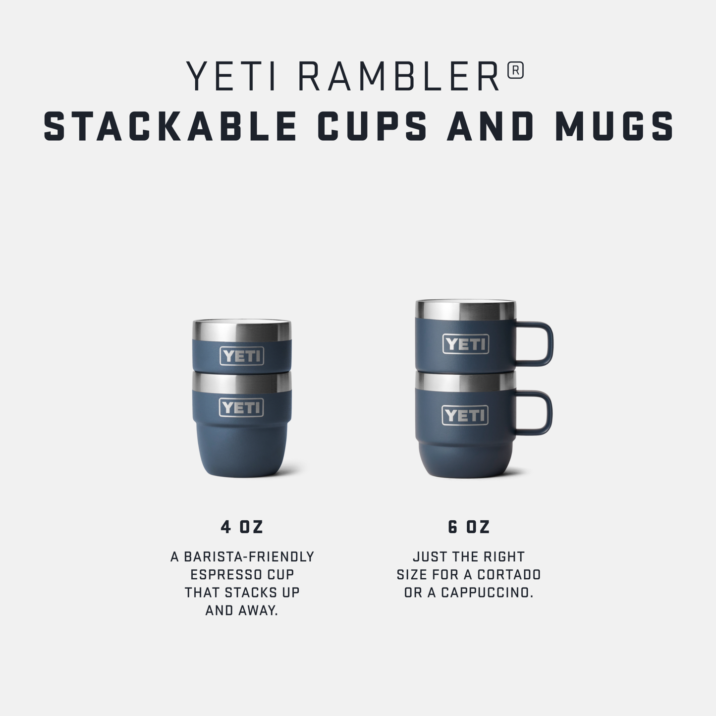 YETI Rambler® 6 oz (177 ml) Stackable Mugs Charcoal