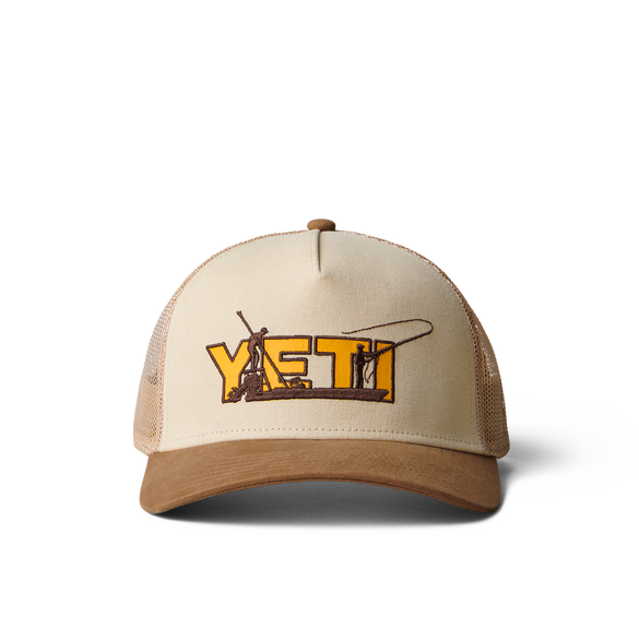 YETI Skiff Trucker Hat Khaki/Alpine Yellow