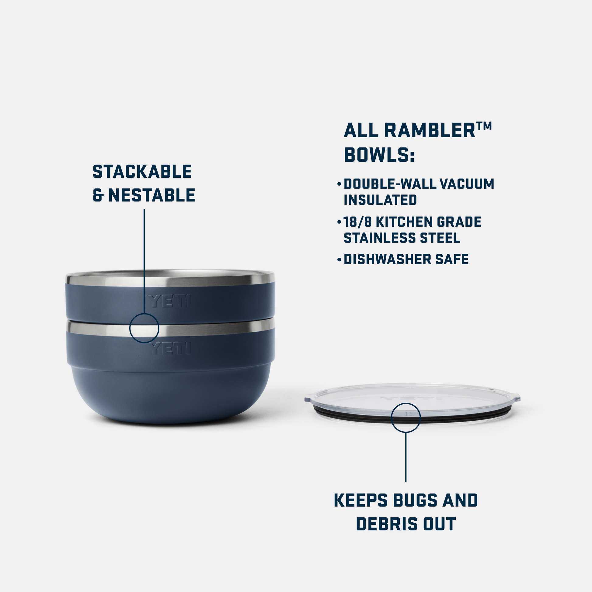 YETI Rambler™ Large Insulated Bowl White