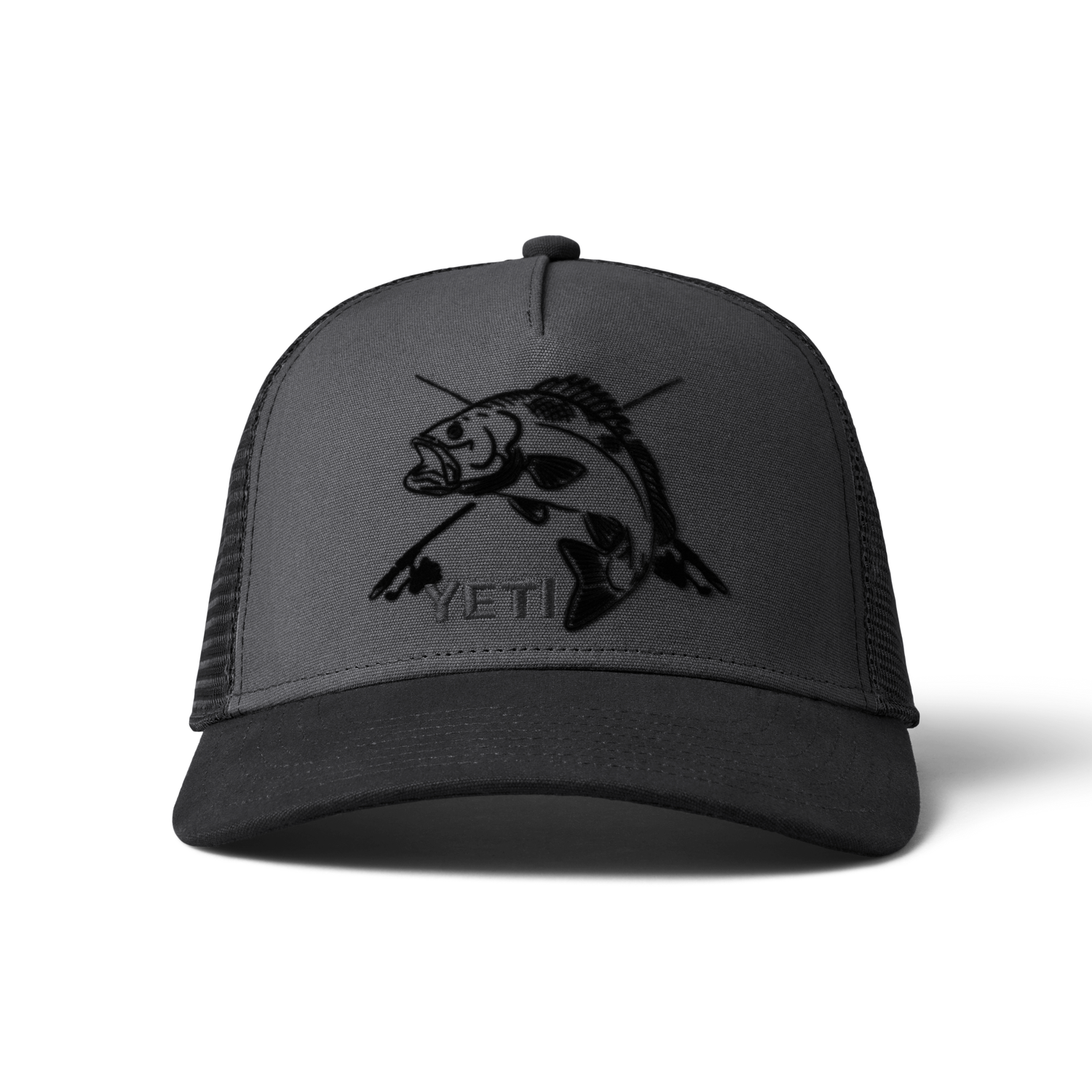 YETI Fishing Bass Trucker Hat Dark Dark Grey/Black