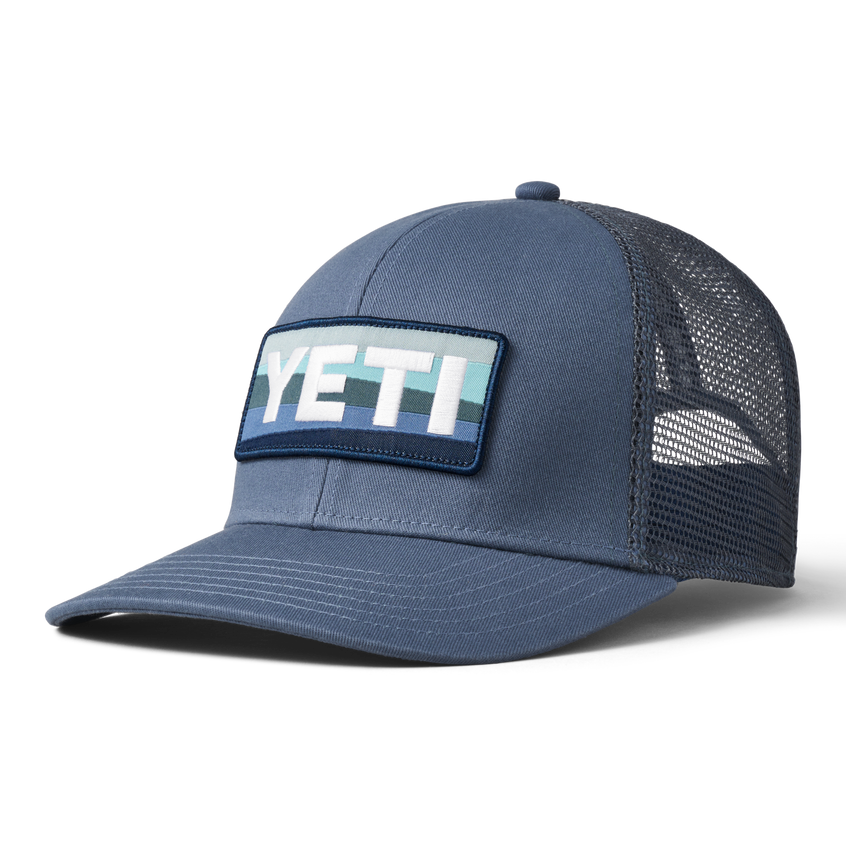 YETI Sunrise Badge Trucker Hat Deep Blue