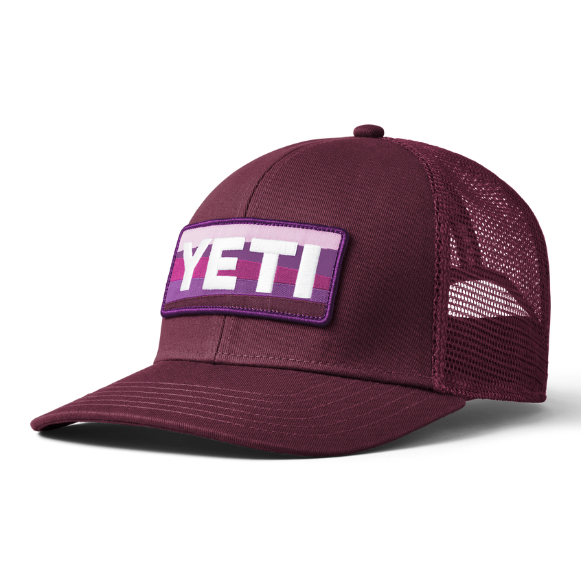 YETI Sunrise Badge Trucker Hat Plum